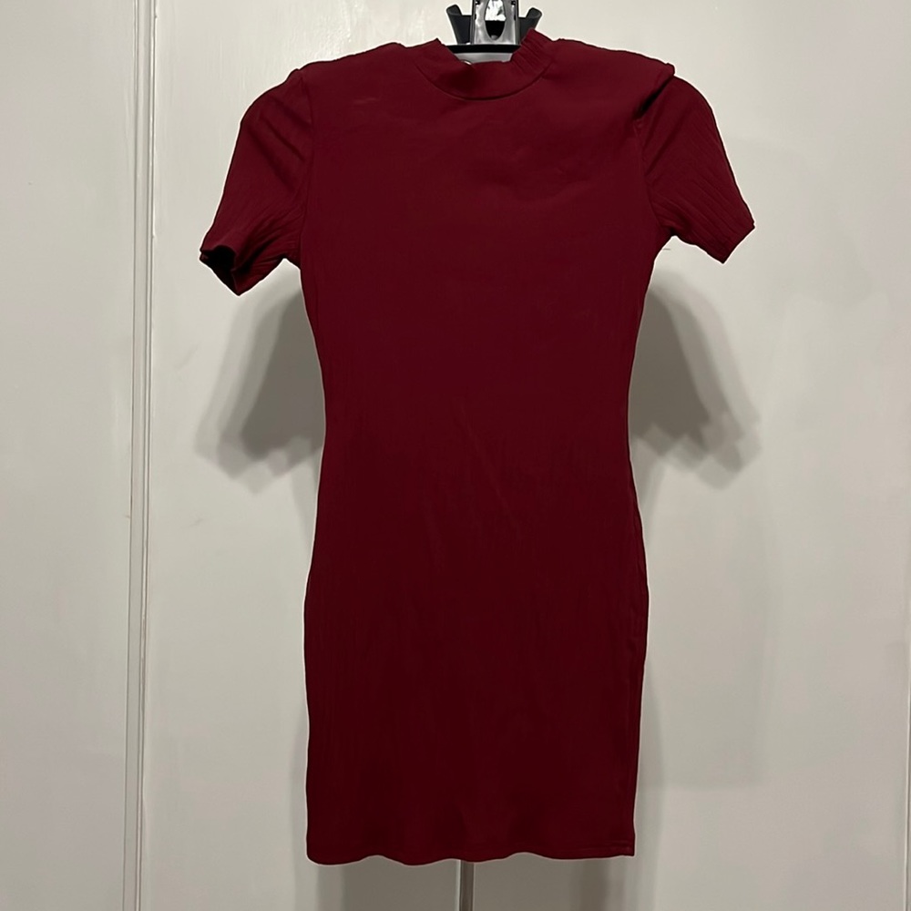 Maroon Bodycon Dress